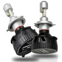 【..co.jp .】 M's Basic by IPF ヘッドライト LED 車用 H4 Hi Lo切替 4200lm 2800lm 6500K ホワイト 12V用 2本入 車検対応 ドライバーユニット一体型 冷却ファン内蔵 ノイズ対策済 キレイなカットライン AMZ-HL3