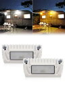 Chelhead キャンピングカー用LEDルームランプ 2色調光(イエロー/ホワイト) 12V DC 低電流 キャンプ用 船用 路肩灯 RV外部ランプ ポーチラ...