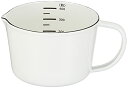 パール金属 計量カップ ホワイト 400ml ホーロー メジャーカップ ブランキッチン HB-4434