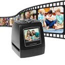 フィルムスキャナー、2.4インチLCDスクリーン付きポータブルフィルムおよびスライドスキャナー、35mm135mmカラーポジフィルムネガフィルムカラーおよびブラックスライドに変換(US PLUG)