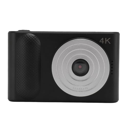 4Kデジタルカメラ、8Xデジタルズーム付き48MP HDポケットマイクロ一眼レフカメラ、2.4インチTFTスクリーン旅行写真Vlog用コンパクト小小カメラ (黒)