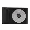 4Kデジタルカメラ、8Xデジタルズーム付き48MP HDポケットマイクロ一眼レフカメラ、2.4インチTFTスクリーン旅行写真Vlog用コンパクト小小カメラ (黒)