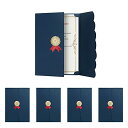 証書ファイル 賞状ファイル 賞状ホルダー A4 三つ折り 感謝状 卒業証書 証書入れ 賞状入れ 5冊セット 防? 四角保護 縦横兼用 賞状 証書保管 箔押し 証書ホルダー 証書カバー 授賞式 表彰状
