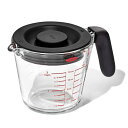 OXO(オクソー) ガラス メジャーカップ 500ml 蓋付き 耐熱 電子レンジ 食洗機 対応 11397500
