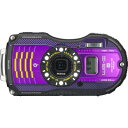PENTAX 防水デジタルカメラ PENTAX WG-3GPS パープル 1cmマクロ マクロスタンド付属 電子コンパス サブLCD Qi規格 PENTAX WG-3GPSPU 12674