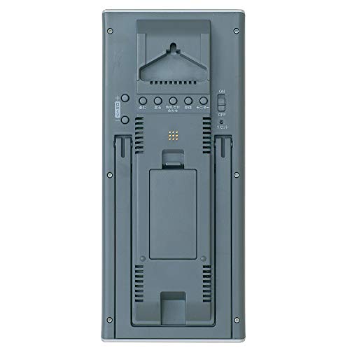 セイコークロック 置き時計 目覚まし時計 掛け時計 電波 デジタル 日めくりカレンダー 温度湿度表示 銀色メタリックメタリック 本体サイズ:24.2×10.5×2.5cm SQ431S [2]