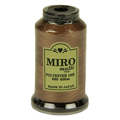 ミロ(MIRO) マルチ ミシン糸 家庭用 #80 400m巻 色番号45 細くて強い ロック糸 本縫い 兼用 日本製
