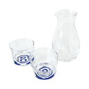 アデリア(ADERIA) 酒器セット クリア (カラフェ290ml×1個、盃100ml×2個) 利き猪口味わいグラス ギフトセット 化粧箱入 日本製 S-6216