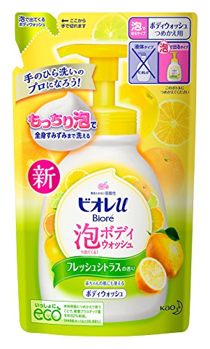 ビオレu 泡で出てくるボディウォッシュ つめかえ用 シトラス 480ml ビオレu 泡で出てくるボディウォッシュ つめかえ用 シトラス 480ml
