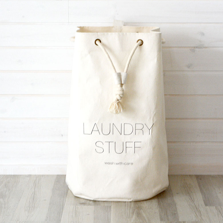 持ち手つきランドリーバスケット(63500-63501) 【 洗濯カゴ 洗濯物入れ 脱衣かご カゴ 籠 持ち手付き 収納バスケット おしゃれ ランドリーバッグ 洗濯かご 天然素材 持ち手付き 脱衣かご 巾着 収納 塩系 インテリア 男前 西海岸 ELEMENTS エレメンツ 】