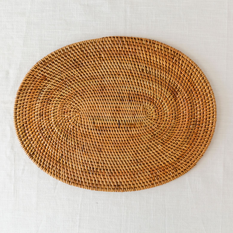 【最大500円クーポン】 ラタン編みランチョンマット30×40cm オーバルタイプ 楕円形 ランチョンマット テーブルマット ランチマット プレースマット テーブルウェア ランチョン おしゃれ キッチン小物 キッチングッズ インテリア 西海岸 北欧 韓国 韓国インテリア[7561] 3