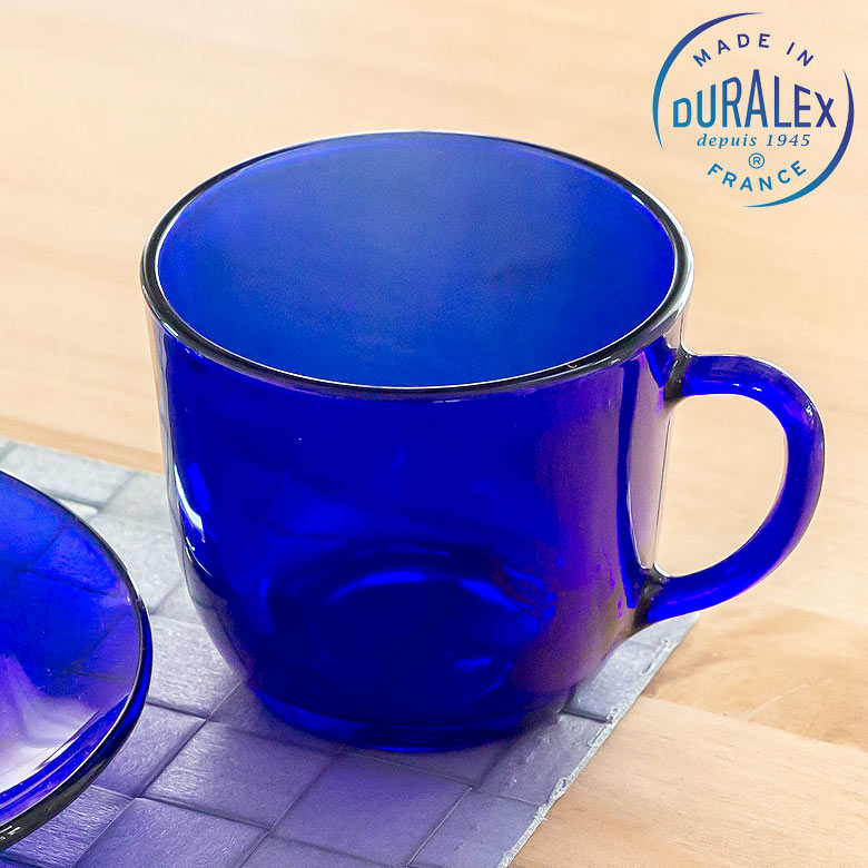 デュラレックス サファイア マグ 220cc DURALEX SAPHIR ブルー 青 カップ コップ ガラス 強化ガラス 食器 フランス 食洗器 電子レンジ おしゃれ シンプル 西海岸 夏 マリン 爽やか シリーズ テーブル キッチン [92038]のサムネイル