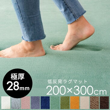 ラグマット 低反発 マイクロファイバー ラグ 200cm×300cm 200×300 3.5畳 一年中 北欧 CARPET リビング 低反発カーペット ラグカーペット 長方形 厚手 低反発ウレタン 防音カーペット 防音 滑り止め 絨毯 じゅうたん 赤ちゃん らぐ かーぺっと おしゃれ モフィネ