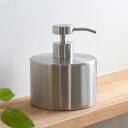 ステンレススチール ソープディスペンサー 500ml 詰め替え ボトル 筒型 シルバー ステンレス ディスペンサー ローションボトル ポンプ ソープボトル ハン...