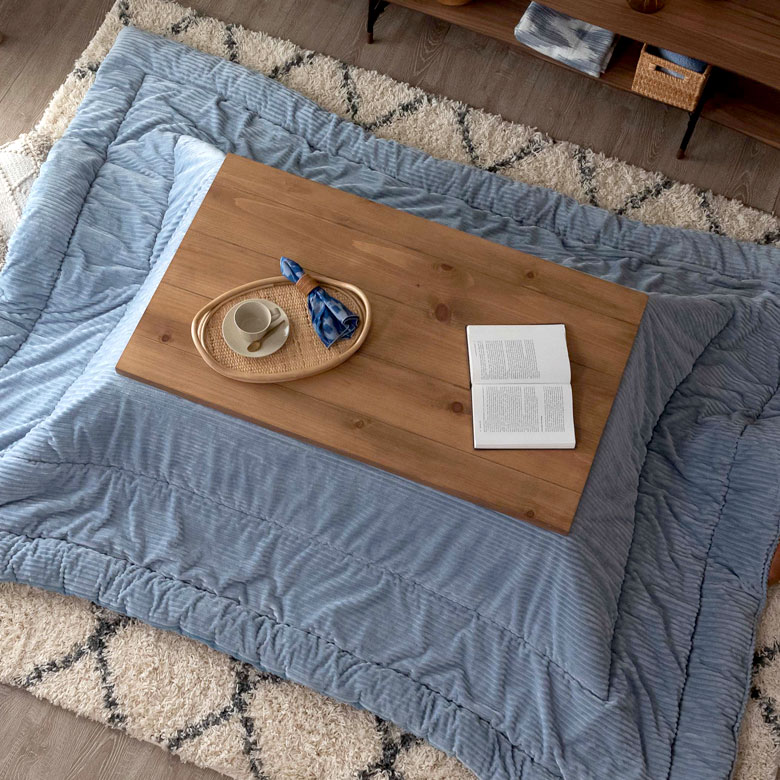 こたつ コタツ テーブル 木製 長方形 W 110 × D 65 ブラウン ブラック [96028]【 こたつ本体 センターテーブル シンプル おしゃれ 暖房器具 こたつテーブル 家具調 オールシーズン ヴィンテージ DIY風 在宅勤務】