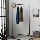 ハンガーラック ハンガー コートハンガー 約 W 95cm D 51cm H 154cm 天然木 スチール ブラウン 洋服掛け ポールハンガー ポールラック 玄...
