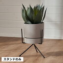 【マラソン期間限定!最大800円オフクーポン!】 プランタースタンド スタンド フォーク型 アイアン 鉄 直径 23cm 高さ 25cm ブラック 植木鉢スタン...