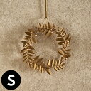 クリスマス リース 玄関 ドア ブリキ クリスマスリース 飾り 冬 南天 木の実 ワイヤーリース 玄関飾り 壁掛け 直径12cm 葉っぱ の リース ナチュラル...