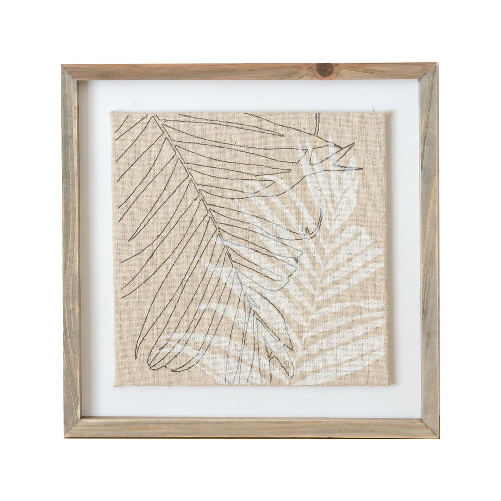 楽天市場 ヤシの葉 をモチーフにした リネンキャンバスの アートフレーム アートパネル リーフパネル ウォールアート ウォールパネル おしゃれ インテリア ナチュラル 西海岸 ハワイ ボタニカル ヤシ パーム ソテツ リネン 麻 ビーチスタイル 男前 インテリア