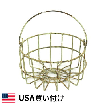 ワイヤーバスケット アメリカ直輸入中古品 かご カゴ 籠 幅20cm 奥行20cm 高さ11cm プランターカバー 小物入れ マルチカラー ステンレス 金属 小物入れ おもちゃ入れ ヴィンテージ アンティーク レトロ おしゃれ かわいい アメリカ雑貨 アメリカン雑貨 [us20246]