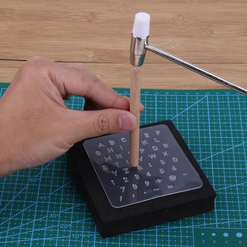 レザークラフト アルファベット 刻印プレート スタンプツール 革細工用