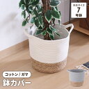 【楽天スーパーSALE10%OFF】鉢カバー コットン ガマ おしゃれ 7号対応 観葉植物 植木鉢カバー インテリア ナチュラル 雑貨 軽い 小物入れ かご