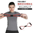 トレーニングチューブ ループ ハンドル付き ストレッチチューブ エクササイズ おうち トレーニング ダイエット 筋トレ 運動