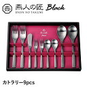カラトリー 9本 セット スプーン フォーク ステンレス おしゃれ 個性的 漆黒 洋食器 ギフト プレゼント 新生活 日本製 燕製品