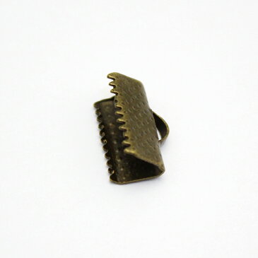 【10個セット1個あたり13円（税別）】ワニグチ 止め具 [13mm, 金古美] sgy-397_10p【メール便同梱可】( レース留め リボン留め 手芸用パーツ 手芸 ハンドメイド ハンドメイド資材 止め具 留め具 アンティークゴールド）