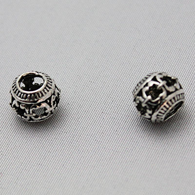 球形 銀古美 スペーサー [Φ8.2mm×7mm][1個] sgy-909【メール便可】(ネックレス ブレスレット 装飾 アクセサリー パーツ パーツ ハンドメイド 材料 資材 金具 アンティークシルバー 銀 シルバー 球 ボール）