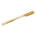 SK11 真鍮ワイヤーブラシ 木柄3行 No.8 真鍮ブラシ ワイヤーブラシ 金属 銅 真鍮 磨き 道具 用具 用品 グッズ アイテム 楽器 金具 彫像 金物 さび 錆 汚れ 落とし 雑貨 メンテナンス 洗浄