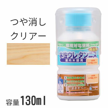 ワシン 水性ウレタンニス つや消し クリアー 130ml