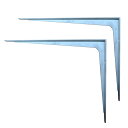 【2個セット】アルミ製 棚受け金具 Bracket-AL1 10×12インチ