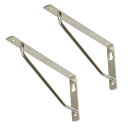 【2個セット】ケイジーワイ工業 ステンレス アーム棚受 150×75mm ねじ付き 棚受け おしゃれ 金具 ブラケット シルバー KGY