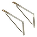 【2個セット】ケイジーワイ工業 ステンレス アーム棚受 300×150mm ねじ付き 棚受け おしゃれ 金具 ブラケット シルバー KGY