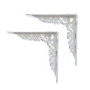 【2個セット】棚受け金具 POSH LIVING アイアンブラケット ホワイト 62035