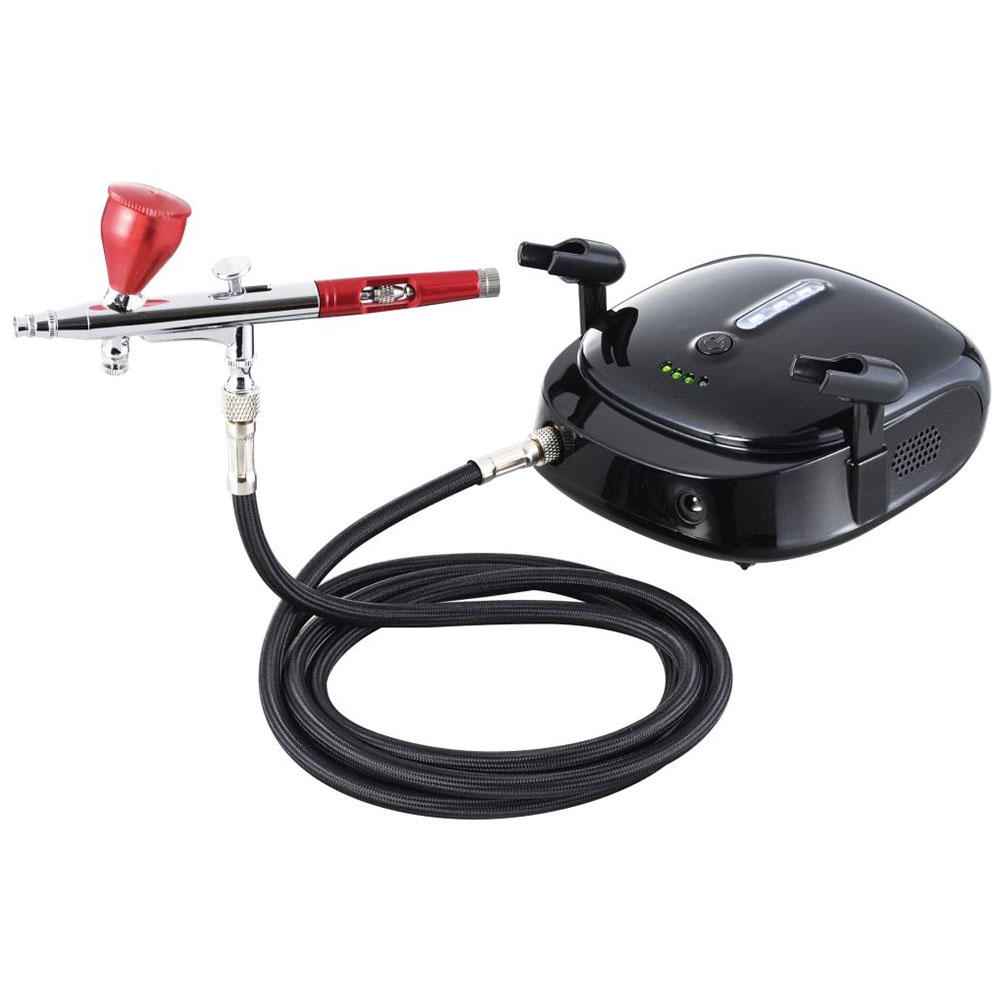 EARTH MAN 10.8V充電式 AC100V兼用 ホビーエアブラシ HCP-108LiA コンプレッサー セット 塗装 コードレ..