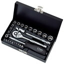 E-Value ソケットレンチセット ESR-2027M 藤原産業 6.35sq. 工具 セット 家庭用 初心者 子供 子ども 自転車 修理 メンテナンス 交換...