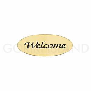 真鍮製 サインプレート WELCOME オーバルAD 630203