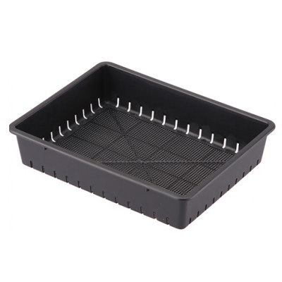 育苗箱 35型 スミグレー 34.5×27×7.5cm【アップルウェアー 黒トレー 4905980302143】