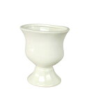 陶器花瓶 シンプルスタンドベース ワイド ホワイト 11×7.5×H12cm(白) SS190-WH【KEI ケー・イー・アイ 4530254003152】