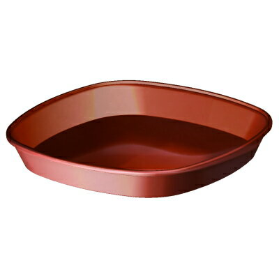 鉢皿 フレグラースクエアプレート 32型 ブラウン