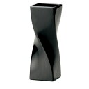 陶器花瓶 モノトーンフラワーベース 角型ひねり S ブラック 2個組 5.5×H16cm 004-C/BK【KEI ケー・イー・アイ 4530254056769...