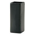陶器花瓶 モノトーンフラワーベース 角型 L ブラック 10×10×30cm 002-A/BK【KEI ケー・イー・アイ 4530254056608】