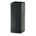 陶器花瓶 モノトーンフラワーベース 角型 M ブラック 8.5×8.5×24cm 002-B/BK【KEI ケー・イー・アイ 4530254056622】