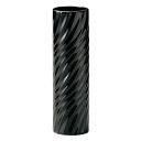 陶器花瓶 モノトーンフラワーベース 寸胴 波模様 S ブラック 2個組 6×H16cm 003-C/BK【KEI ケー・イー・アイ 4530254056707】