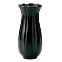 陶器花瓶 モノトーンフラワーベース 花型 M ブラック 8.5×H18cm 006-B/BK【KEI ケー・イー・アイ 4530254056868】