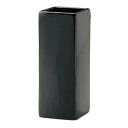 陶器花瓶 モノトーンフラワーベース 角型 S ブラック 6.5×6.5×18cm 002-C/BK【KEI ケー・イー・アイ 4530254056646】