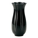 陶器花瓶 モノトーンフラワーベース 花型 S ブラック 2個組 7×H14cm 006-C/BK【KEI ケー・イー・アイ 4530254056882】