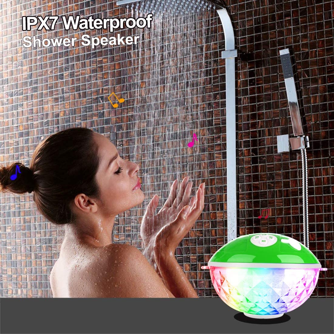 防水フローティング　BLUETOOTHスピーカー ワイヤレス バスライトプールライト防水浴槽ライト LED子供用おもちゃ池スイミングプールバスルーム子供用スパスパ浴槽水中ライト IPX7防水 2